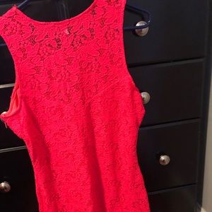 Pink lace dress